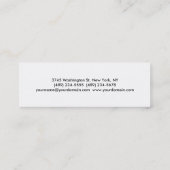 Schwarz-weiß leicht zu bearbeiten Schlichte, schla Mini Visitenkarte (Rückseite)