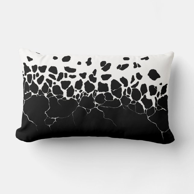 Schwarz-Weiß Lendenkissen (Vorderseite)