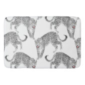 Schwarz-weiß Leopard Badematte (Vorderseite)