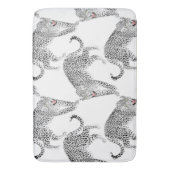 Schwarz-weiß Leopard Badematte (Vorderseite Vertikal)