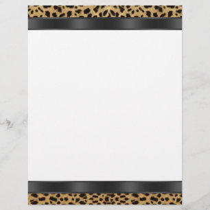 Schwarz Weiß Leopard Briefkopf