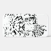 Schwarz-weiß Leopard Case-Mate iPhone Hülle (Rückseite (Horizontal))