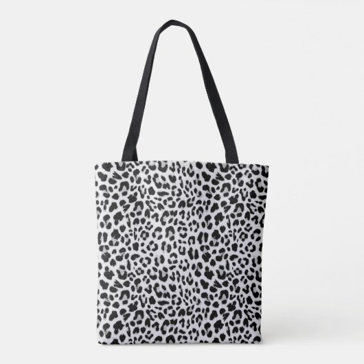 Schwarz/Weiß-Leopard-Druckmedium-Tasche Tasche (Rückseite)