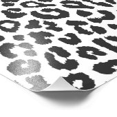 Schwarz-Weiß-Leopard-Drucktiermuster Fotodruck (Ecke)