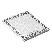 Schwarz-Weiß-Leopard-Drucktiermuster Notizblock (angewinkelt)