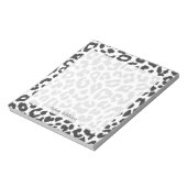 Schwarz-Weiß-Leopard-Drucktiermuster Notizblock (Rotiert)