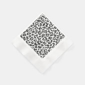 Schwarz-Weiß-Leopard-Drucktiermuster Serviette (Ecke)