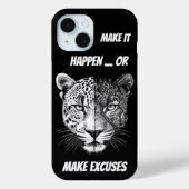 Schwarz-Weiß-Leopard-Gesicht Case-Mate iPhone Hülle (Rückseite)