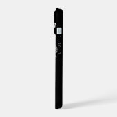 Schwarz-Weiß-Leopard-Gesicht iPhone 15 Hülle (Linke Seite)