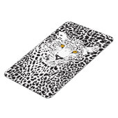 Schwarz-Weiß-Leopard in Punktmuster Magnet (Linke Seite)