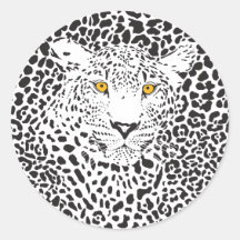 Schwarz-Weiß-Leopard in Punktmuster