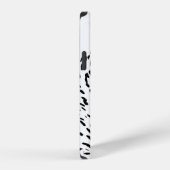 Schwarz Weiß Leopard iPhone Hülle (Rechte Seite)
