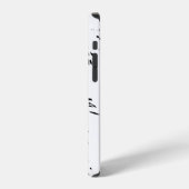 Schwarz Weiß Leopard iPhone Hülle (Linke Seite)