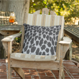 Schwarz-Weiß-Leopard Kissen