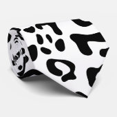 Schwarz-Weiß-Leopard Krawatte (Gerollt)