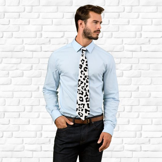 Schwarz-Weiß-Leopard Krawatte