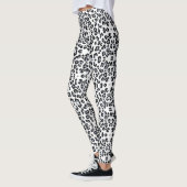 Schwarz-Weiß-Leopard-Leggings Leggings (Links)