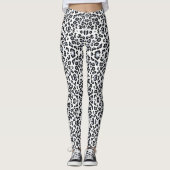 Schwarz-Weiß-Leopard-Leggings Leggings (Vorderseite)