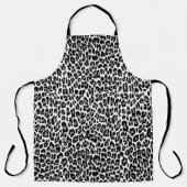 Schwarz-weiß Leopard Muster Silver Glitzer Schürze (Vorderseite)