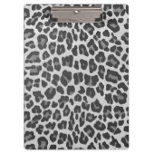 Schwarz-Weiß-Leopard-Printwerbung für Monogramm Klemmbrett (Vorderseite)