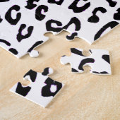 Schwarz-Weiß-Leopard Puzzle (Seite)