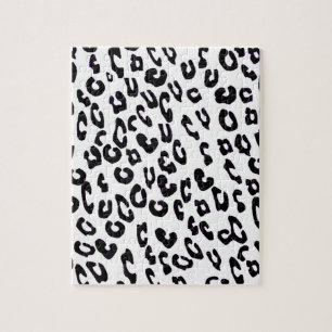 Schwarz-Weiß-Leopard Puzzle