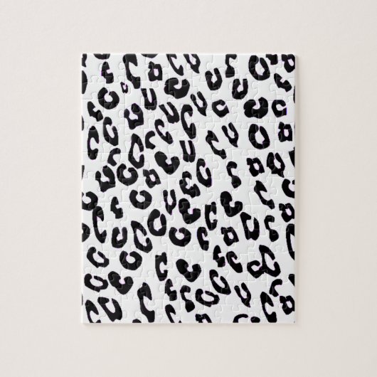 Schwarz-Weiß-Leopard Puzzle (Vertikal)