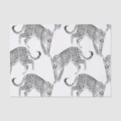 Schwarz-weiß Leopard Seidenpapier (Vorderseite)