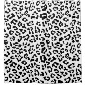 Schwarz-Weiß-Leopard-Spot Girly Duschvorhang (Vorderseite)