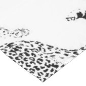 Schwarz-weiß Leopard Tischdecke (Schrägansicht)