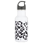 Schwarz-Weiß-Leopard Trinkflasche (Vorderseite)