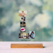 Schwarz-Weiß-Letter-L-FotoCollage Acrylschild (Neutral)