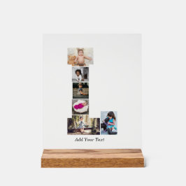 Schwarz-Weiß-Letter-L-FotoCollage Acrylschild