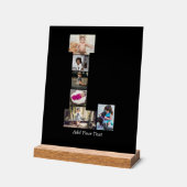 Schwarz-Weiß-Letter-L-FotoCollage Acrylschild (Winkel)