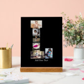 Schwarz-Weiß-Letter-L-FotoCollage Acrylschild (Hochzeit)