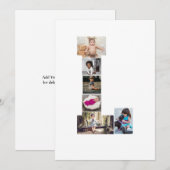 Schwarz-Weiß-Letter-L-FotoCollage Ankündigung (Vorne/Hinten)