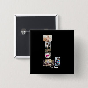 Schwarz-Weiß-Letter-L-FotoCollage Button