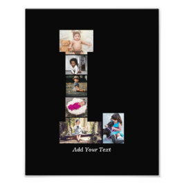 Schwarz-Weiß-Letter-L-FotoCollage Fotodruck