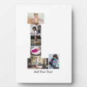 Schwarz-Weiß-Letter-L-FotoCollage Fotoplatte (Vorderseite)