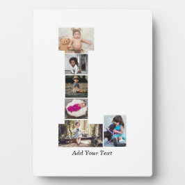 Schwarz-Weiß-Letter-L-FotoCollage Fotoplatte