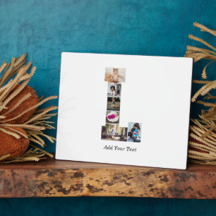 Schwarz-Weiß-Letter-L-FotoCollage Fotoplatte