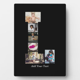 Schwarz-Weiß-Letter-L-FotoCollage Fotoplatte