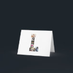 Schwarz-Weiß-Letter-L-FotoCollage Karte<br><div class="desc">Diese Monogramm-Foto-Collage ist ein personalisiertes Design,  das ein fett formatiertes Monogramm (Initialen oder Buchstaben) mit einer Sammlung von Fotos kombiniert,  die in oder um es herum künstlerisch angeordnet sind. Es ist eine stilvolle Art,  Erinnerungen zu präsentieren und gleichzeitig eine einzigartige,  elegante Touch zu Dekoration oder Geschenken hinzuzufügen.</div>