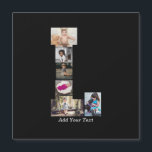 Schwarz-Weiß-Letter-L-FotoCollage Magnetkarte<br><div class="desc">Diese Monogramm-Foto-Collage ist ein personalisiertes Design,  das ein fett formatiertes Monogramm (Initialen oder Buchstaben) mit einer Sammlung von Fotos kombiniert,  die in oder um es herum künstlerisch angeordnet sind. Es ist eine stilvolle Art,  Erinnerungen zu präsentieren und gleichzeitig eine einzigartige,  elegante Touch zu Dekoration oder Geschenken hinzuzufügen.</div>