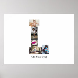 Schwarz-Weiß-Letter-L-FotoCollage Poster
