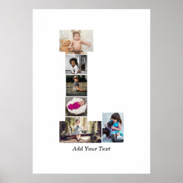 Schwarz-Weiß-Letter-L-FotoCollage Poster