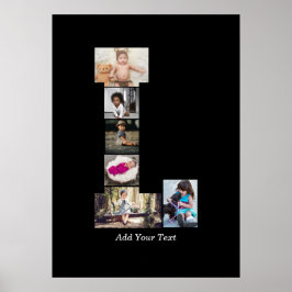 Schwarz-Weiß-Letter-L-FotoCollage Poster