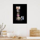 Schwarz-Weiß-Letter-L-FotoCollage Poster (Küche)