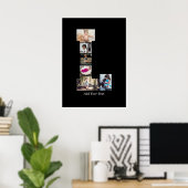 Schwarz-Weiß-Letter-L-FotoCollage Poster (Heimbüro)