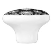 Schwarz-Weiß-Leuchte Keramikknauf (Seitenansicht)